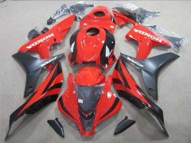 Achat Carénages Moto Honda CBR600RR 2007-2008 - Rouge Noir Brillant Noir Mat