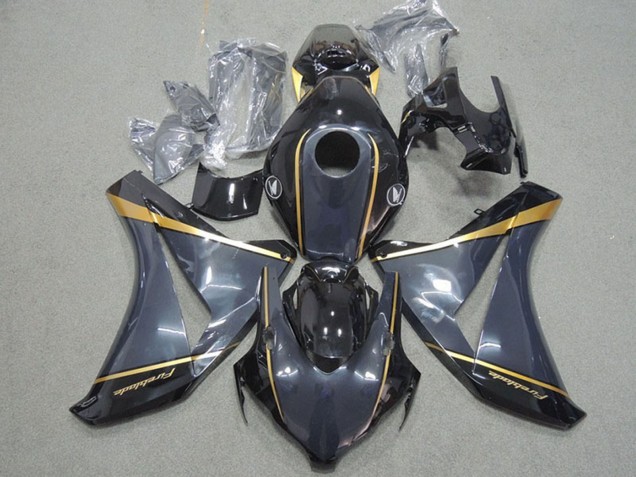Carénages Moto Honda CBR1000RR 2008-2011 - Bleu Foncé Or Noir Brillant Fireblade
