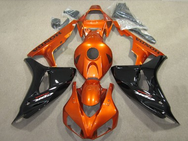 Achat Carénages Moto Honda CBR1000RR 2006-2007 - Orange Noir Brillant
