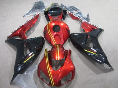 Achat Carénages Moto Honda CBR1000RR 2006-2007 - Rouge Jaune Noir Brillant