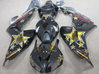 Achat Carénages Moto Honda CBR1000RR 2006-2007 - Noir Brillant Or Étoile Energy Drink