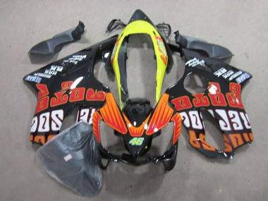 Achat Carénages Moto Honda CBR600 F4i 2004-2007 - Jaune Orange Noir Brillant Rossi 46