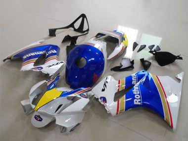 Achat Carénages Moto Honda VFR 800 2002-2013 - Blanc Bleu Jaune Rothmans