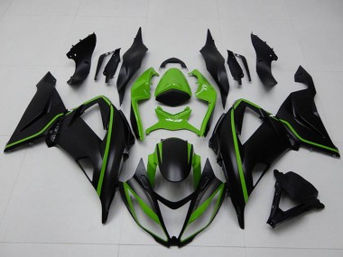 Achat Carénages Moto Kawasaki ZX6R 2013-2018 - Vert Noir Mat