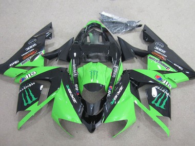 Achat Carénages Moto Kawasaki ZX10R 2004-2005 - Noir Vert Monstre