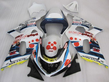Achat Carénages Moto Suzuki GSXR 600 2001-2003 - Blanc Bleu Rouge Jaune Noir Dark Dog