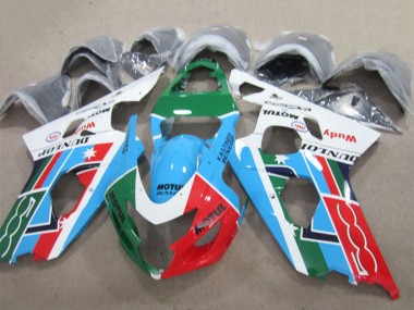 Achat Carénages Moto Suzuki GSXR 600 2004-2005 - Blanc Bleu Vert Rouge Motul