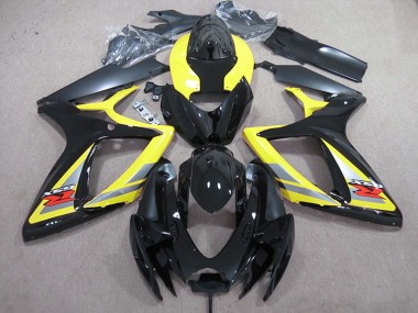 Achat Carénages Moto Suzuki GSXR 600 2006-2007 - Jaune Gris Noir
