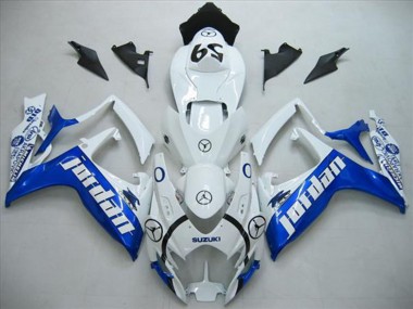 Achat Carénages Moto Suzuki GSXR 600 2006-2007 - Blanc Bleu Jordan 59