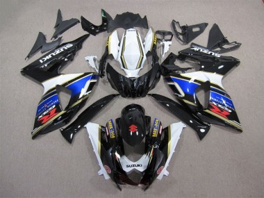Achat Carénage Moto Suzuki GSXR 1000 2009-2016 - Blanc Bleu Noir Dark Dog
