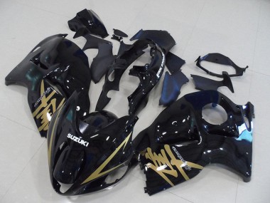 Achat Carénages Moto Suzuki GSXR 1300 Hayabusa 1996-2007 - Noir Brillant Or Décalque