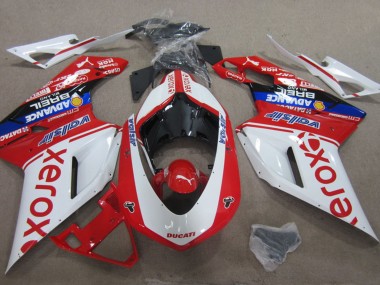 Achat Carénages Moto Ducati 1098 2007-2014 - Blanc Rouge Bleu Noir Valsir Xerox