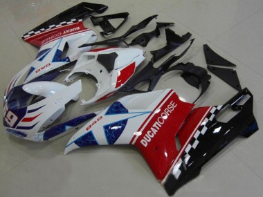 Achat Carénages Moto Ducati 1098 2007-2014 - Blanc Rouge Noir Bleu Corse 69