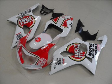 Achat Carénages Moto Suzuki GSXR 1000 2000-2002 - Blanc Rouge Lucky Strike
